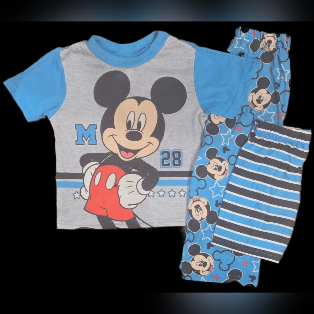 3T Disney Mickey Mouse 3-Piece Pajama Set